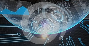 Image of scanning scopes over grid