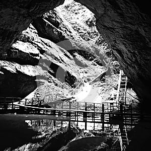 Image of Scarisoara cave Romania Europe