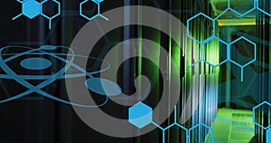 Image of scientific data processing over computer servers