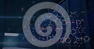 Image of scientific data processing over computer servers