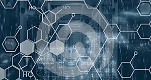 Image of scientific data processing over computer servers