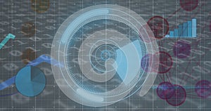 Image of scope scanning with data processing and network of connections over binary coding