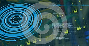 Image of scope scanning and data processing over cables in computer server