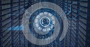 Image of scope scanning and data processing over computer servers