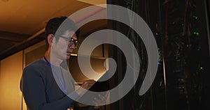 Image of scope scanning and data processing over computer servers