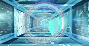 Image of scope scanning and data processing over digital screen