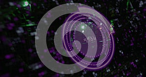 Image of scope scanning with data processing over moving columns