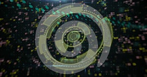 Image of scope scanning and data processing over moving columns