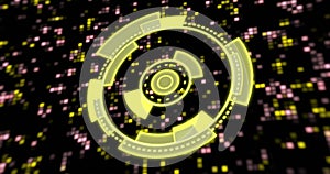 Image of scope scanning and data processing over moving columns