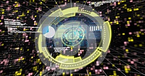 Image of scope scanning and data processing over moving columns