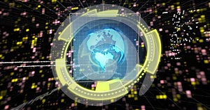 Image of scope scanning and data processing over moving columns