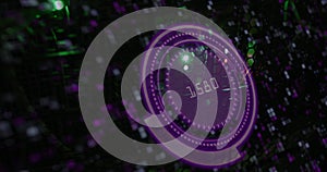 Image of scope scanning with data processing over moving columns