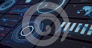 Image of scope scanning and data processing over screens