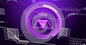 Image of scope scanning with icons over data processing