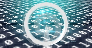Image of scope scanning over binary coding data processing