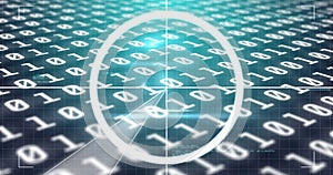 Image of scope scanning over binary coding data processing