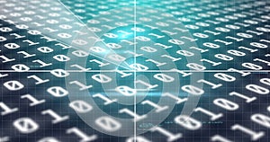 Image of scope scanning over binary coding data processing