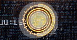 Image of scope scanning over data processing
