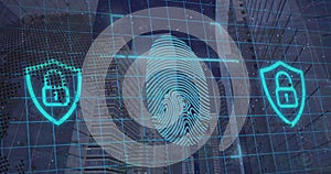 Image of scope scanning over data processing