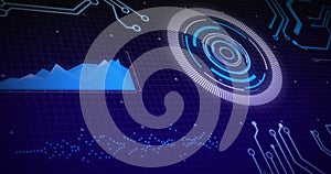 Image of scope scanning, processor elements and data processing over grid
