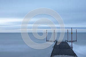Image of sea wall with ND3 filter