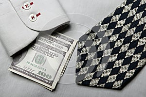 Image of shirt tie money