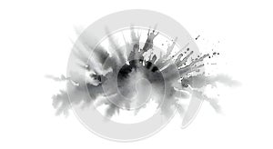 Abstract Black Ink Explosion