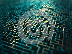 Abstract Digital Data Encryption Security Concept Technology Background.