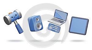 Cute Blue Tech Gadgets