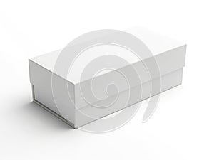 A pristine white rectangular box with a simple, elegant design