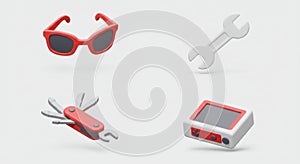 3D Rendered Icons: Tools & Gadgets