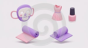 AI-Generated 3D Pastel Objects