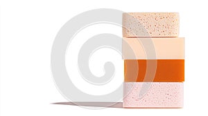 Variety of Makeup Sponges with Soft Surfaces on White Background