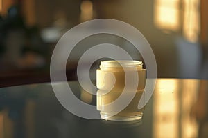 Hyper Realistic Cream Jar Reflection