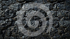Dark Stone Wall Texture, Generative AI