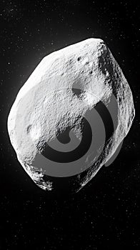 asteroid in deep space, close up view - generated using ai