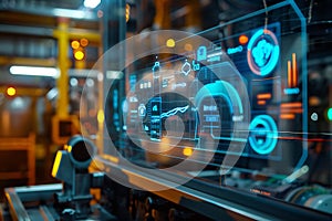 Advanced Industrial Automation System Display with Real-time Data Visualization