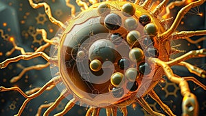 Futuristic Molecular World Visualization