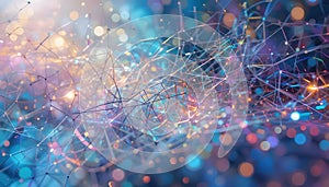 abstract network of light and lines - generated using ai