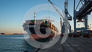 Container Ship at Port photo