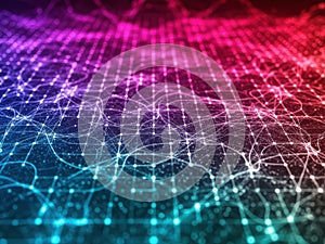 Vibrant network of interconnected digital pathways