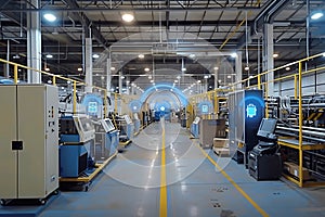 Smart Factory Automation System Monitoring Production Line photo