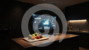 Smart Kitchen with Futuristic Interface