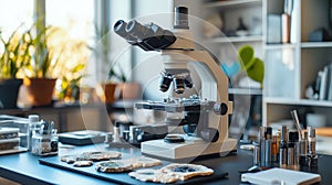 Microscope Setup for Petrographic Analysis of Thin Rock Samples