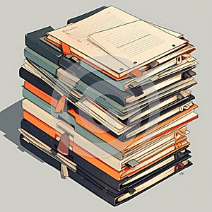 Neatly Organized Office Folders