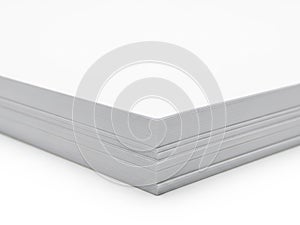 Stack of pristine white paper sheets