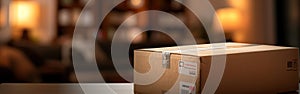 Open Cardboard Box Packaging Background photo