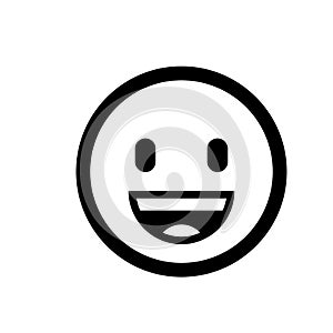 A Bold and Joyful Black and White Emoticon Illustration photo