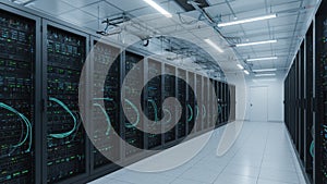 Modern Data Center Server Room