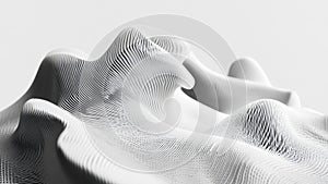 Abstract White 3D Landscape